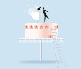 Illustration pour la couverture d'un guide du mariage pour une municipalité guide du mariage