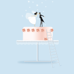 Illustration pour la couverture d'un guide du mariage pour une municipalité guide du mariage