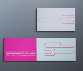 Carte de visite en 2 volets